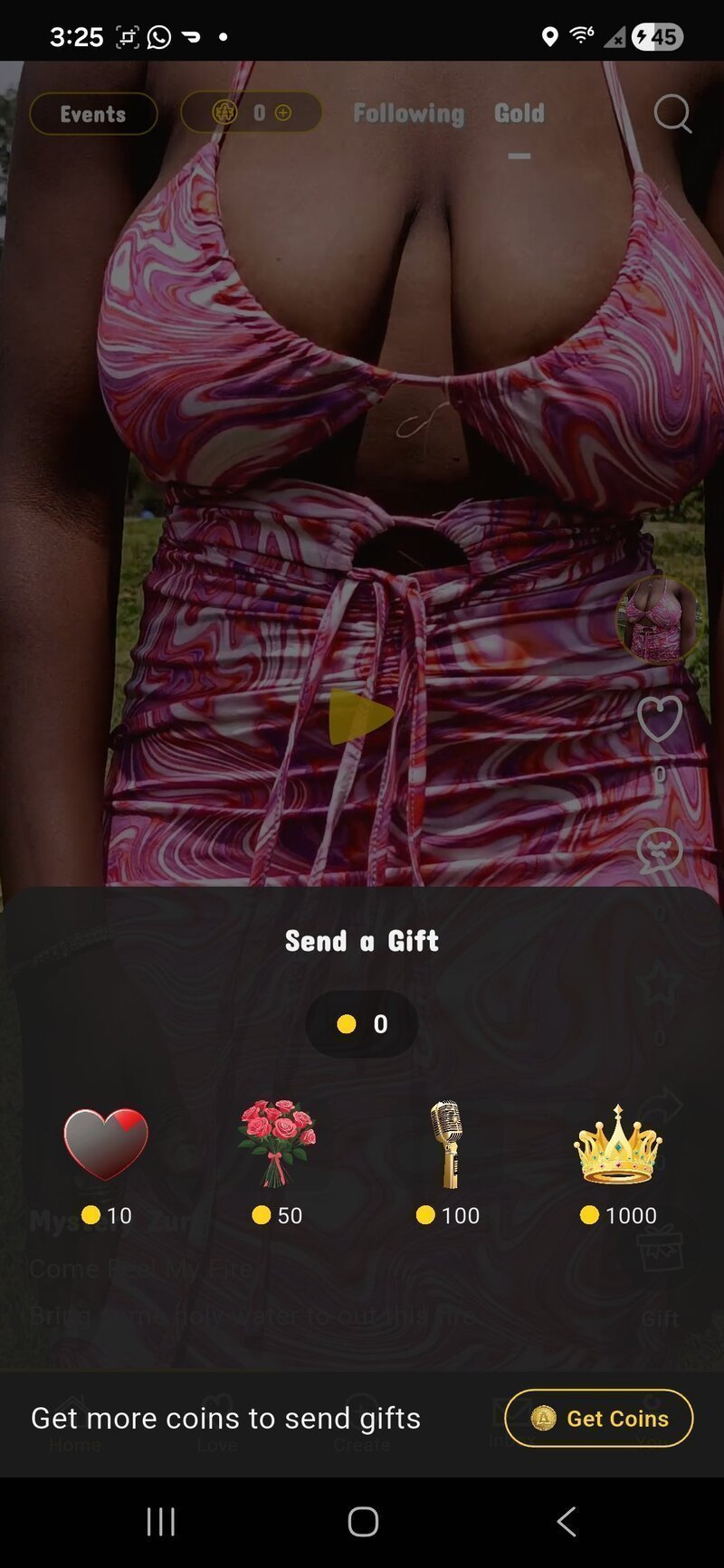 Receive gifts from fans on your videos